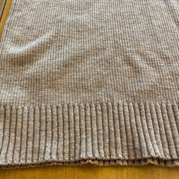 Hudson Women's wool Tan Crewneck Cutout Shoulder Stretchy Sweater new, as is L - Picture 8 of 16